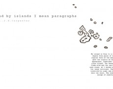 … and by islands I mean paragraphs